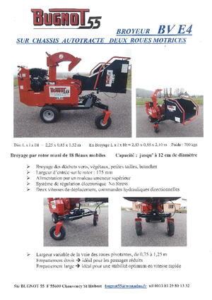 дробарки для деревних відходів Bugnot BV-E 4 18 R