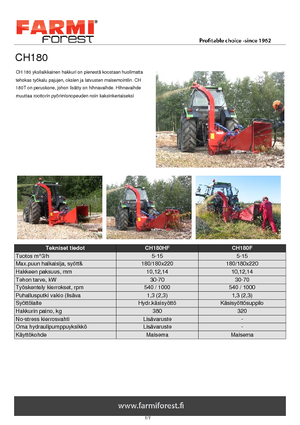 дробарки для деревних відходів Farmi CH 180 HF