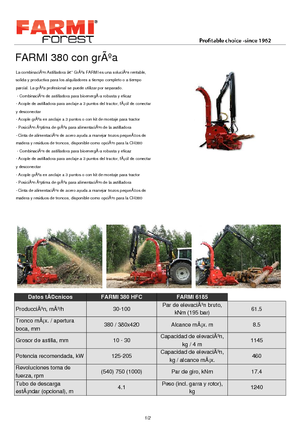 дробарки для деревних відходів Farmi CH 380 HFC