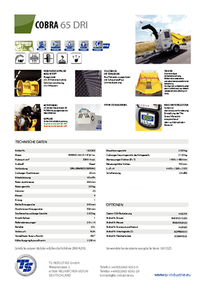 дробарки для деревних відходів TS-Industrie Cobra 65 DRI