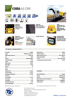 дробарки для деревних відходів TS-Industrie Cobra 65 DRI