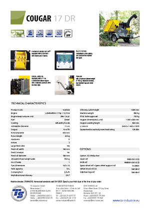 дробарки для деревних відходів TS-Industrie Cougar 17 DR