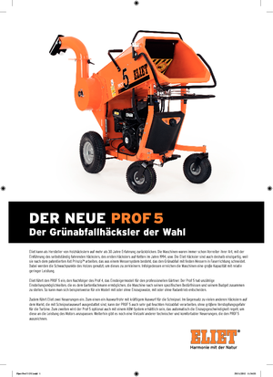 дробарки для деревних відходів Eliet Prof 5 B