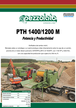 дробарки для деревних відходів Pezzolato PTH 1400/1200