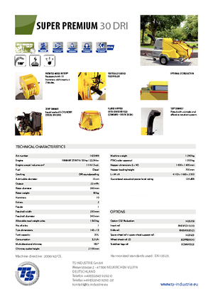 дробарки для деревних відходів TS-Industrie Super Premium 30 DRI