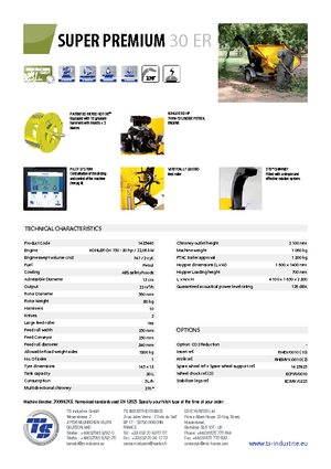 дробарки для деревних відходів TS-Industrie Super Premium 30 ER