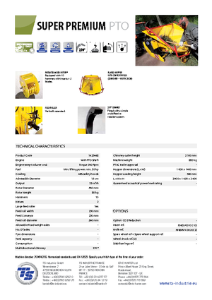 дробарки для деревних відходів TS-Industrie Super Premium PTO