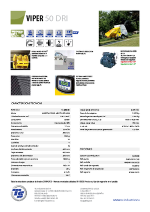 дробарки для деревних відходів TS-Industrie Viper 50 DRI