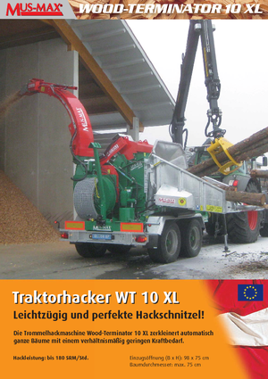 дробарки для деревних відходів MUS-MAX Wood-Terminator 10 XL Z