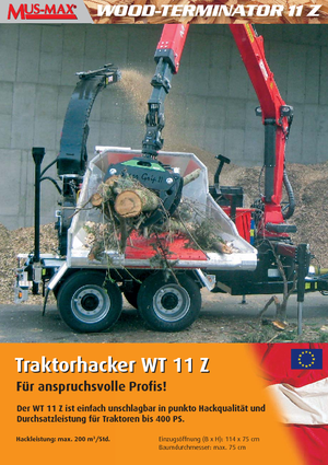 дробарки для деревних відходів MUS-MAX Wood-Terminator 11 Z