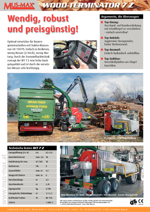 дробарки для деревних відходів MUS-MAX Wood-Terminator 7 Z