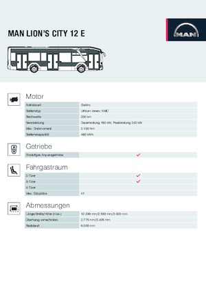 Міські автобуси MAN Lion’s City 12 E