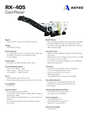 Дорожня фреза Astec Roadtec RX-405