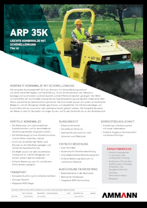 Комбіновані дорожні катки Ammann ARP 35 K