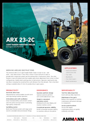Комбіновані дорожні катки Ammann ARX 23-2C