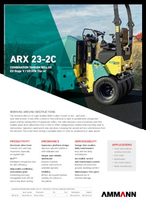 Комбіновані дорожні катки Ammann ARX 23-2C