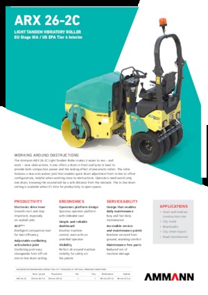Комбіновані дорожні катки Ammann ARX 26-2C T4f