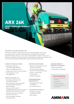 Комбіновані дорожні катки Ammann ARX 26 K