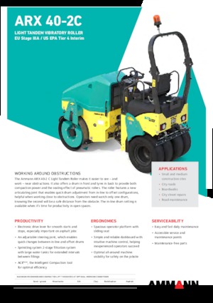 Комбіновані дорожні катки Ammann ARX 40-2 C T4f