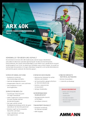 Комбіновані дорожні катки Ammann ARX 40 K