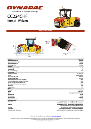 Комбіновані дорожні катки Dynapac CC 224 C HF
