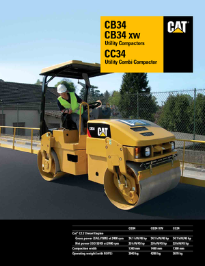 Комбіновані дорожні катки Caterpillar CC34