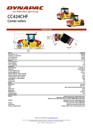 Комбіновані дорожні катки Dynapac CC 424 C HF