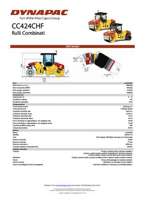 Комбіновані дорожні катки Dynapac CC 424 C HF