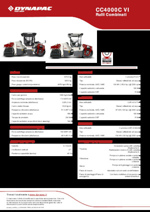 Комбіновані дорожні катки Dynapac CC4000C VI