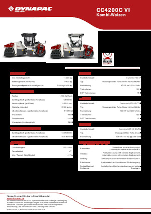 Комбіновані дорожні катки Dynapac CC4200C VI