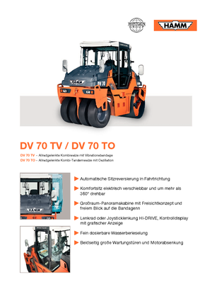 Комбіновані дорожні катки Hamm DV 70 TO