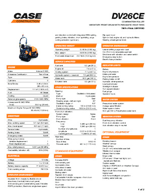 Комбіновані дорожні катки Case DV26CE