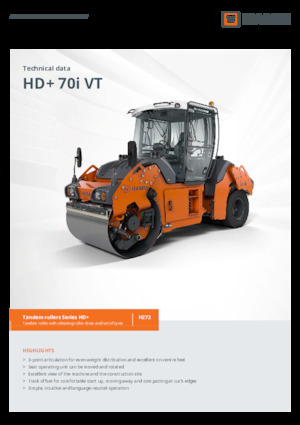 Комбіновані дорожні катки Hamm HD+ 70i VT
