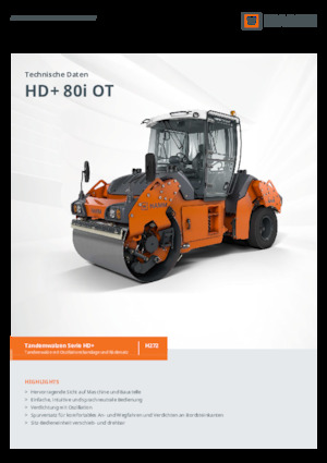 Комбіновані дорожні катки Hamm HD+ 80i OT