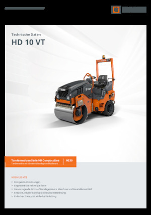 Комбіновані дорожні катки Hamm HD 10 VT