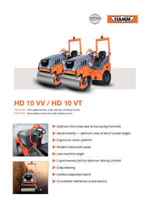 Комбіновані дорожні катки Hamm HD 10 VT