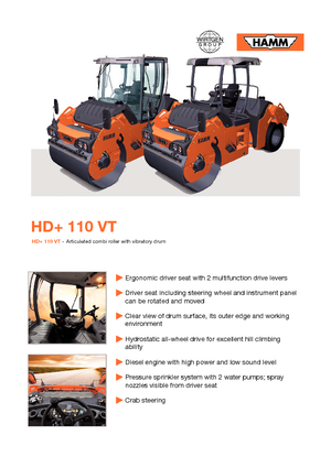 Комбіновані дорожні катки Hamm HD+ 110 VT