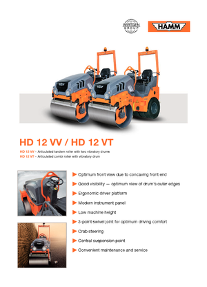 Комбіновані дорожні катки Hamm HD 12 VT