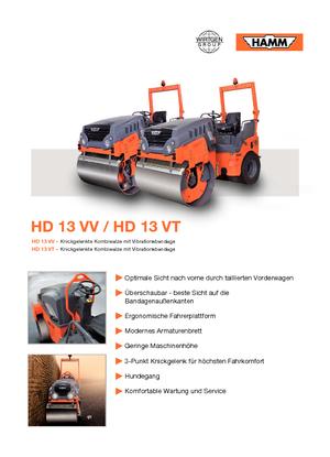 Комбіновані дорожні катки Hamm HD 13 VT