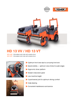 Комбіновані дорожні катки Hamm HD 13 VT