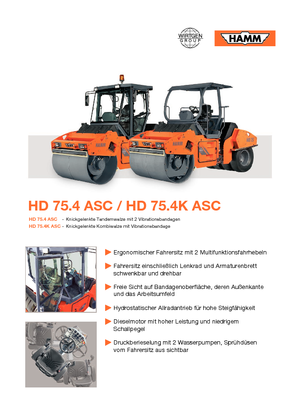 Комбіновані дорожні катки Hamm HD 75,4 K ASC