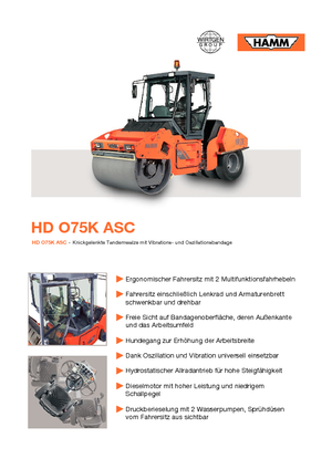 Комбіновані дорожні катки Hamm HDO 75 K ASC