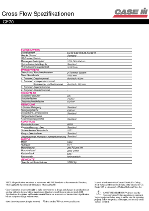 Зерновий комбайн Case IH CF 70 Cross Flow A3