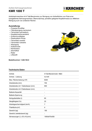 Міні-підмітачі Kärcher KMR 1000 T