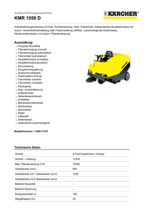 Міні-підмітачі Kärcher KMR 1550 D