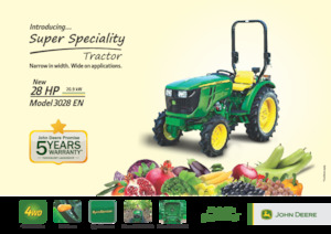 Муніципальні трактори John Deere 3028EN