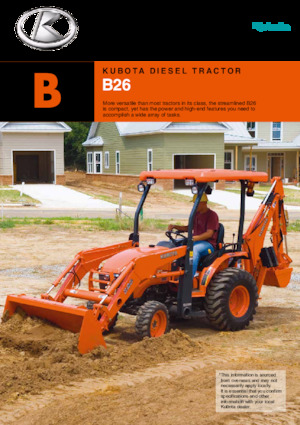 Муніципальні трактори Kubota B26B