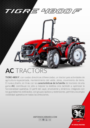 Муніципальні трактори Carraro Tigre 4800 F