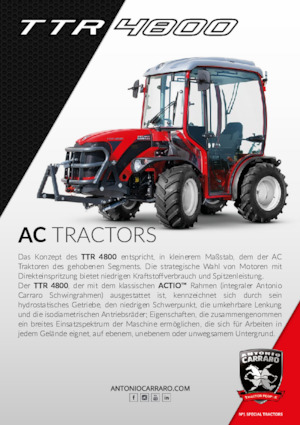 Муніципальні трактори Carraro TTR 4800 HST
