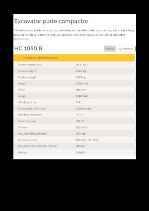 Гібридні поверхневі вібратори Epiroc HC 1050 R 